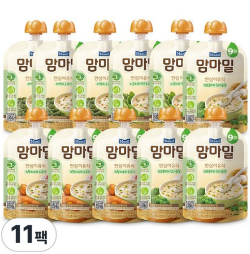 맘마밀 9개월 미역3+녹황3+시금치2+브로콜리2
