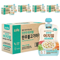 엘빈즈 이지밀 맘편한 파우치 이유식 13개월이상 한우불고기아기밥 10p, 6개, 한우불고기맛