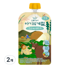에코맘의산골이유식 아기의 계절 한우 채소 묽은죽, 100g, 2개
