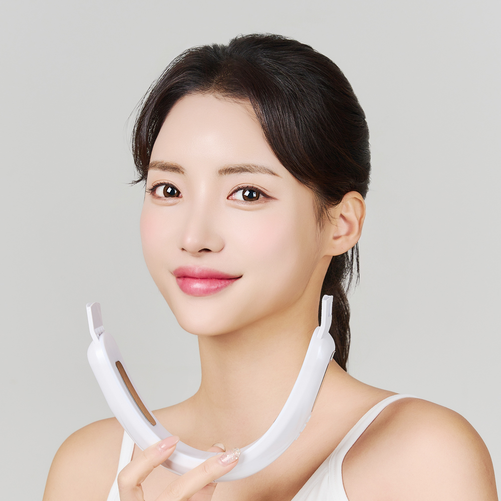 모드샷 EMS 얼굴 리프팅 마사지기 브이라인 밴드 기계 이중턱 턱살 탄력 사각턱 비대칭 교정