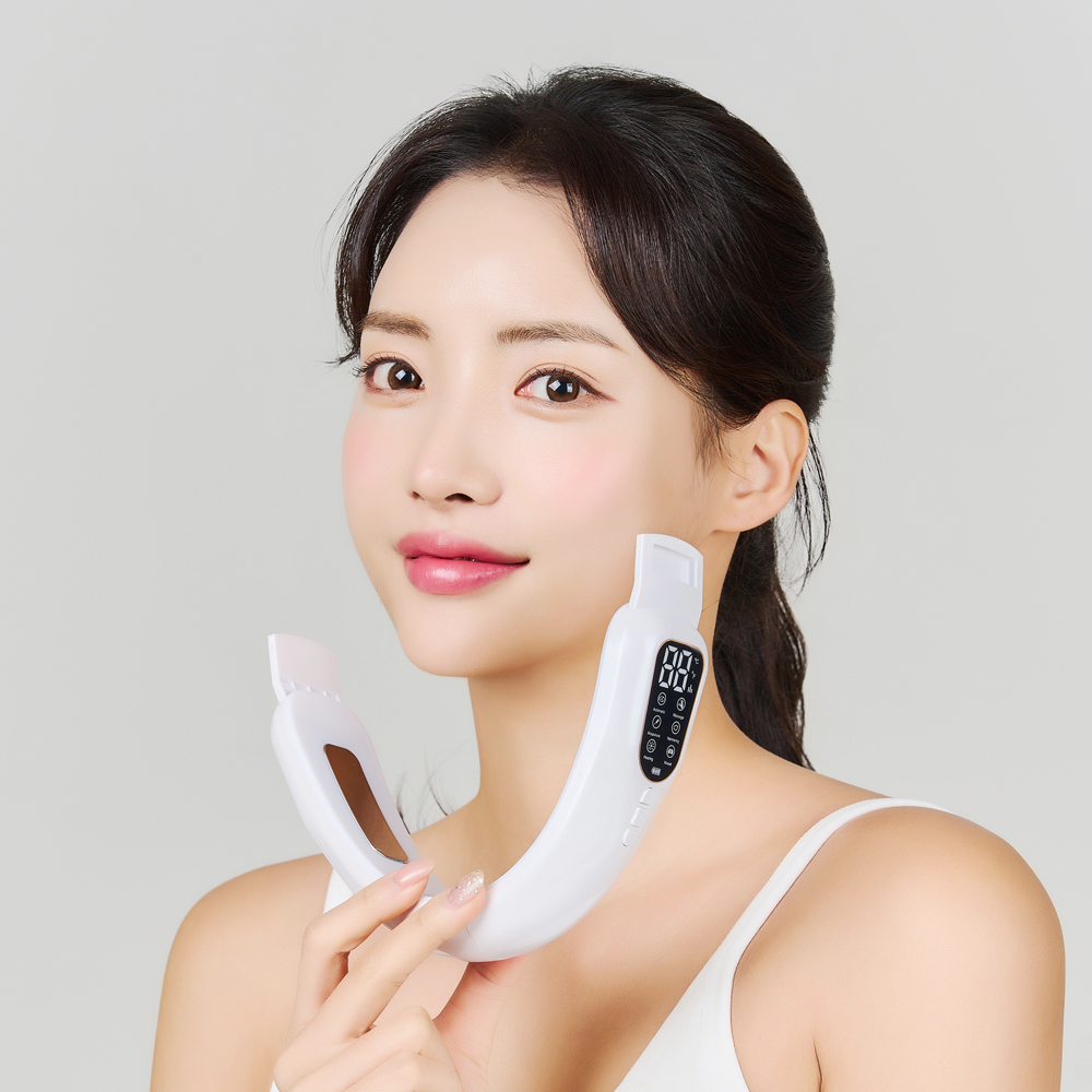 모드샷 EMS 얼굴 리프팅 마사지기 브이라인 밴드 기계 이중턱 턱살 탄력 사각턱 비대칭 교정